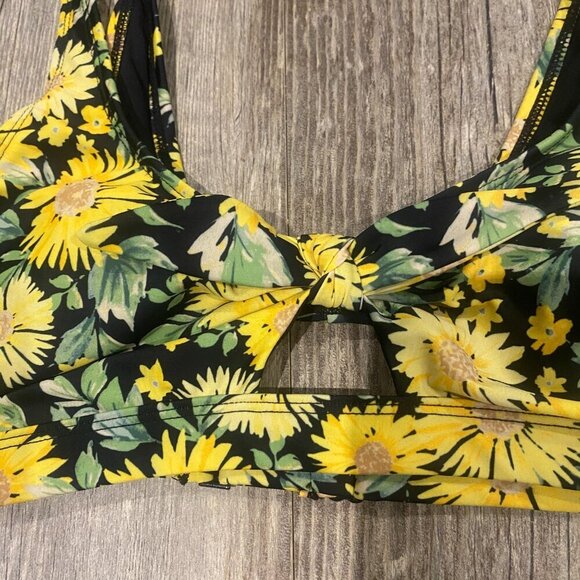 Old Navy Sunflower Print Swimsuit Bikini Top - Picture 2 of 5